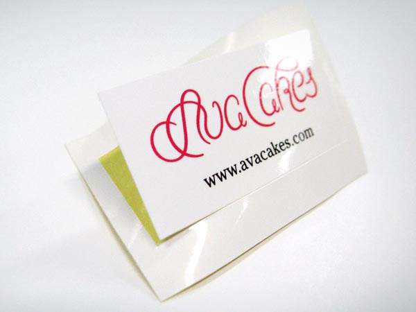 Card size labels